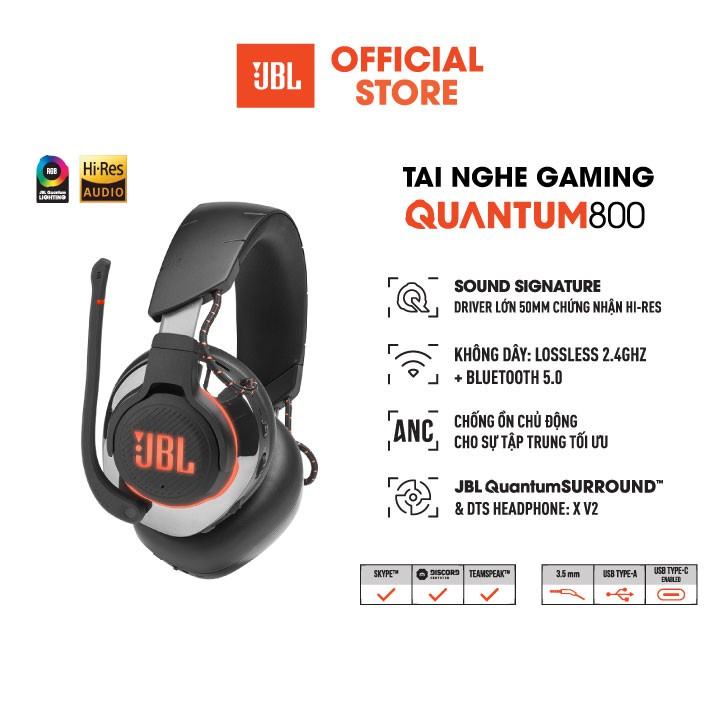 Tai Nghe JBL Quantum 800 - Hàng Chính Hãng