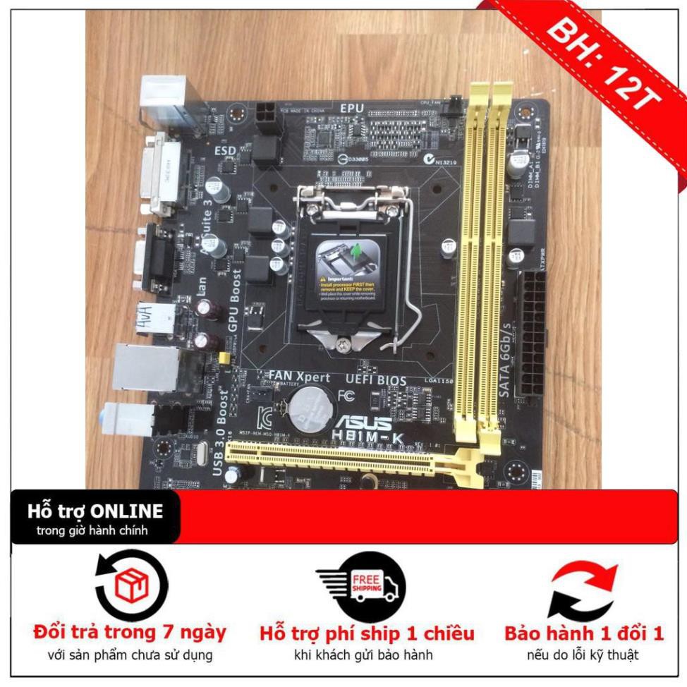 [BH12TH] Mainboard ASUS h81 CHÍNH HÃNG