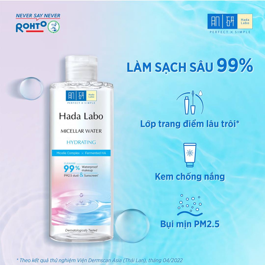 Nước Tẩy Trang Sạch Sâu Hada Labo Micellar Water Hydrating/Whitening 240ml