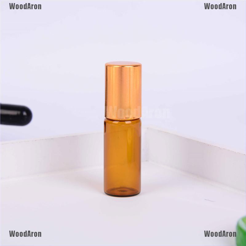 Bộ 5 chai thủy tinh rỗng đựng nước hoa/tinh dầu màu hổ phách 5/10ml | BigBuy360 - bigbuy360.vn