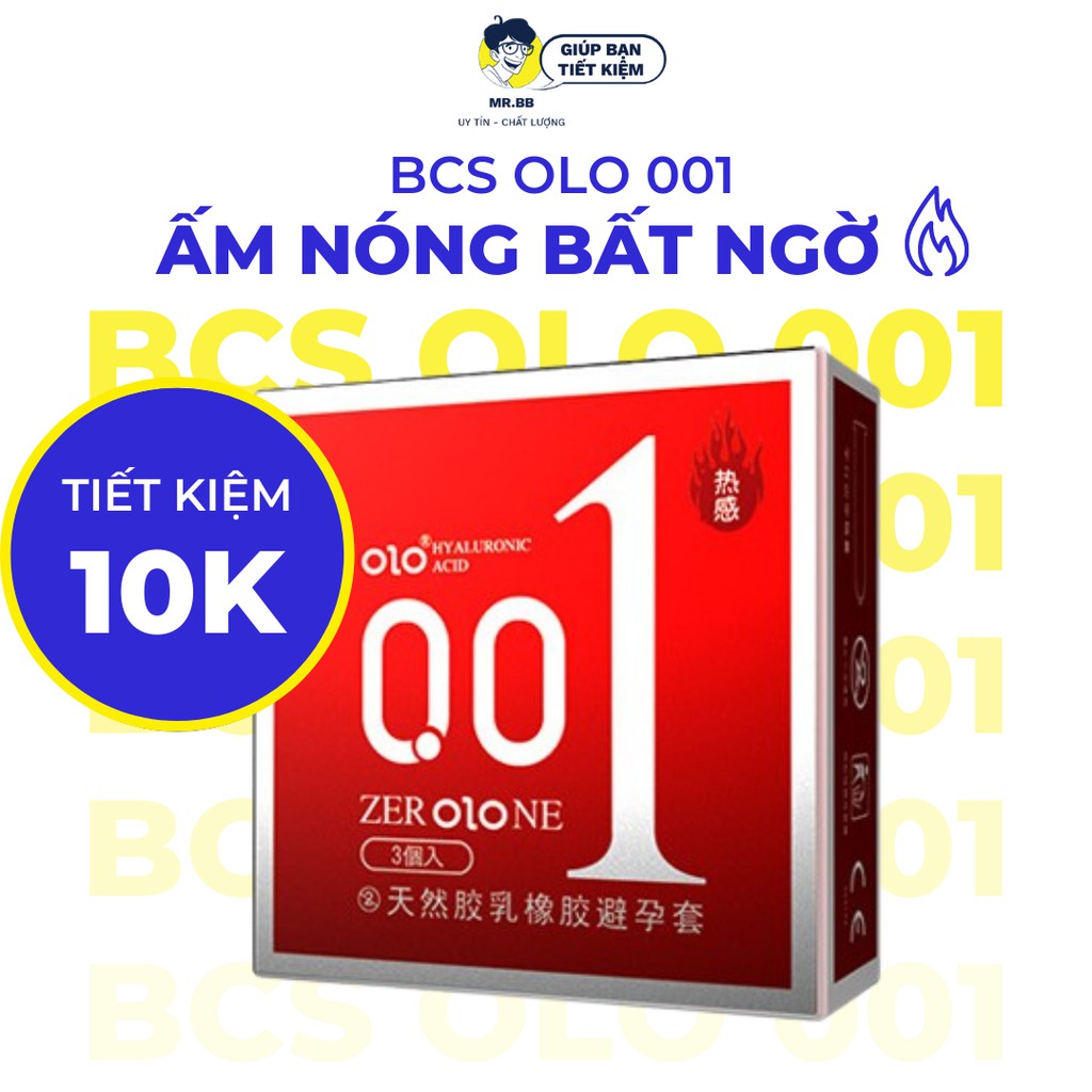 Bao Cao Su OLO Đỏ Siêu Mỏng, Nhiều Gel Bôi Trơn Tự Nhiên Giảm Các Bệnh Phụ Khoa Mr.BB