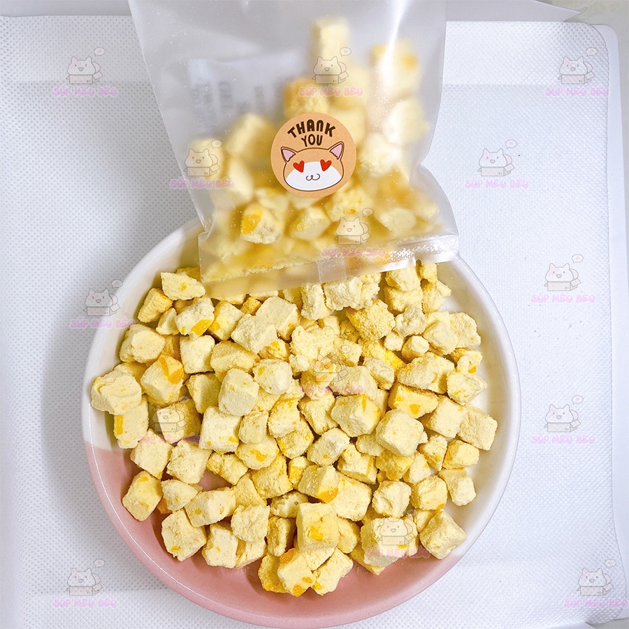 | Vị Mới | Trứng Sữa dê sấy siêu ngon gói 20gr dùng thử cho Mèo &amp; Cún