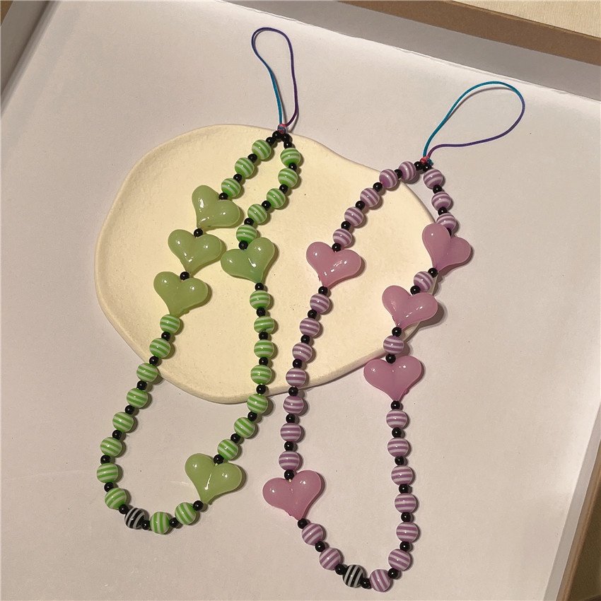 Dây GàI HọA TiếT TráI Tim Để GắN ĐiệN ThoạI Di ĐộNg TiệN DụNg