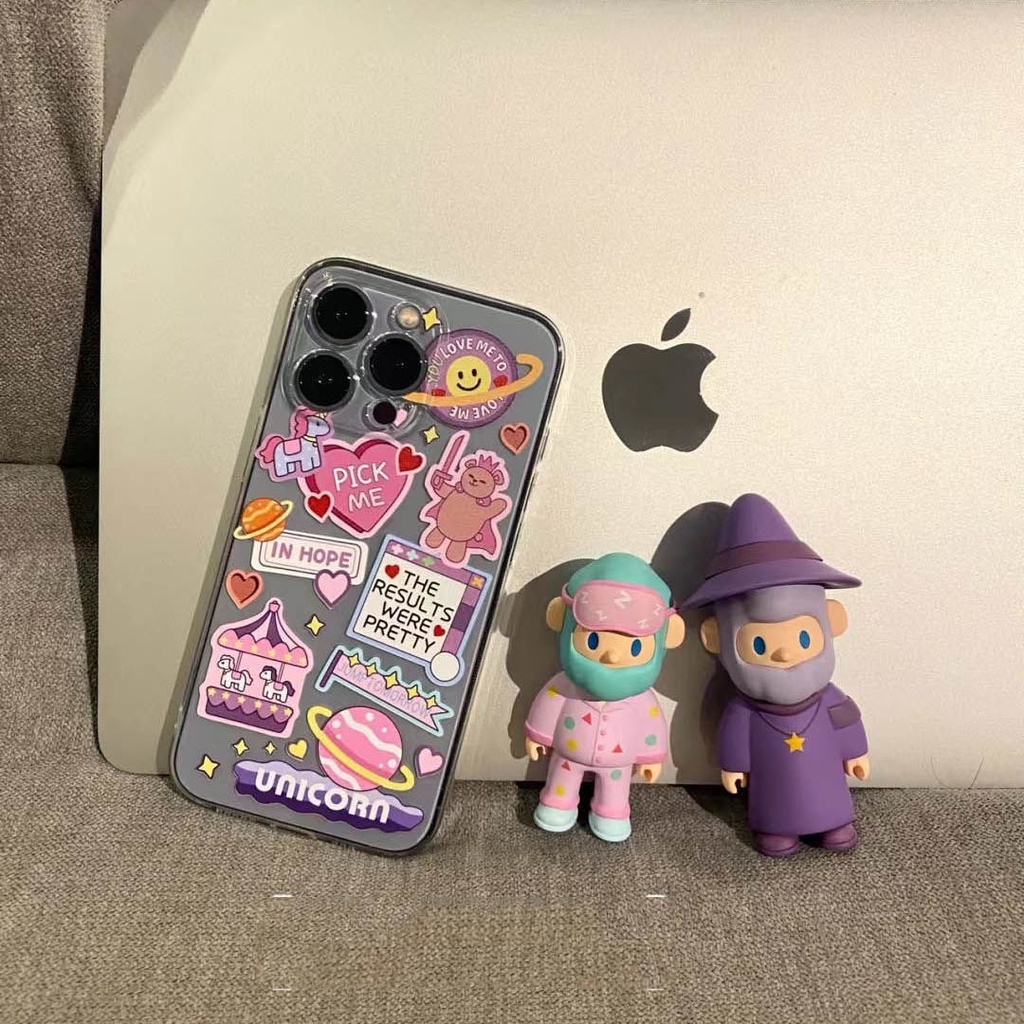 ☆Ốp Điện Thoại In Hình Gấu Hoạt Hình Cho iPhone13 78plus xs Apple 11promax / 12