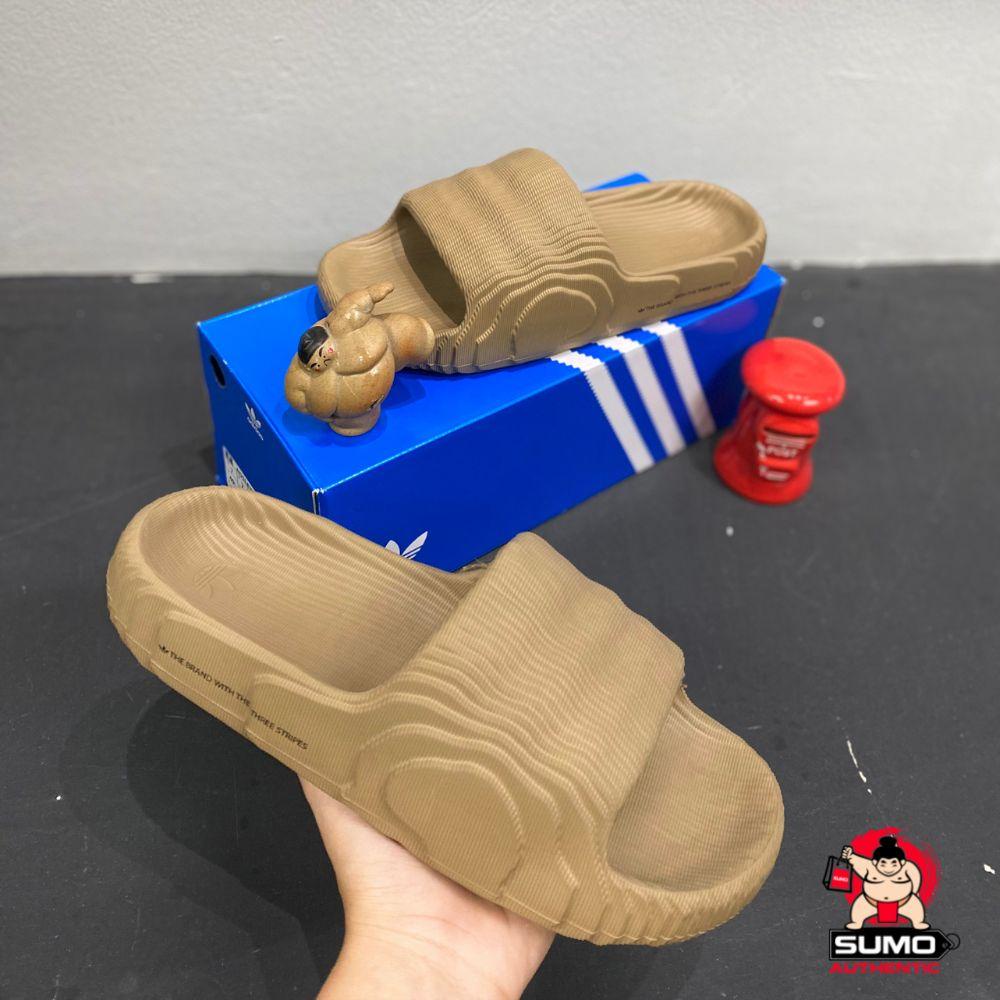 Dép Thể Thao Adidas Màu Nâu - Adidas Adilette 22 Slides ' Brown ' - HQ6466 Sumoauthentic