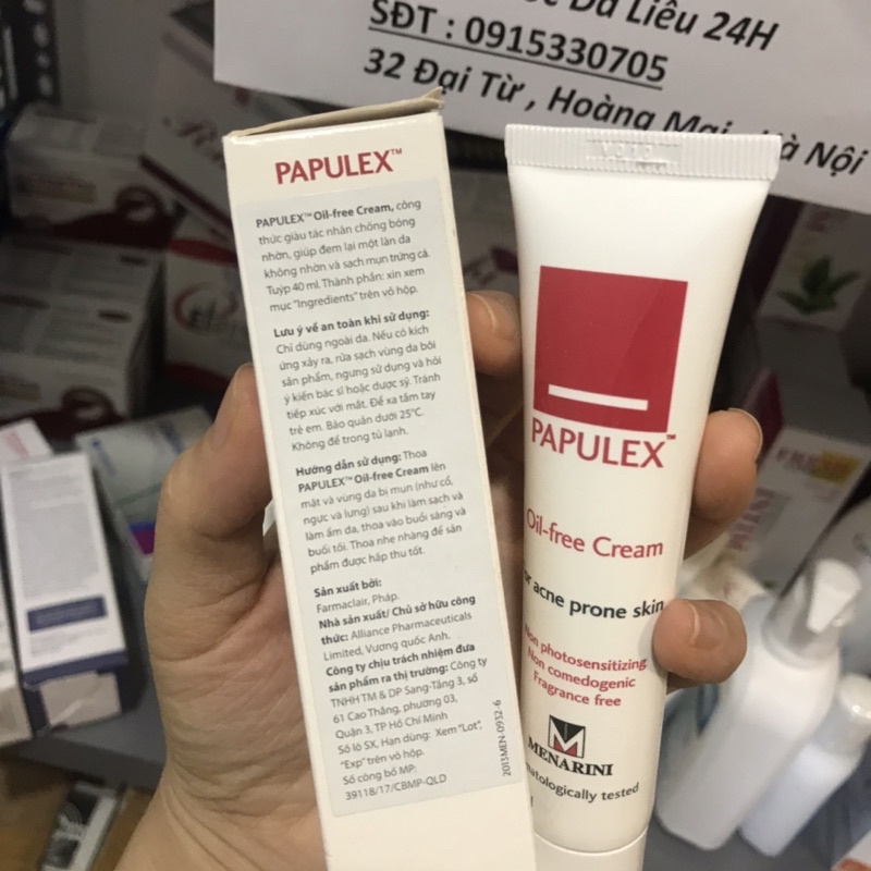 Papulex oil free Cream 40ml kem kiểm soát nhờn
