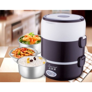 Hộp cơm cắm điện inox 3 tầng hâm nóng cực nhanh