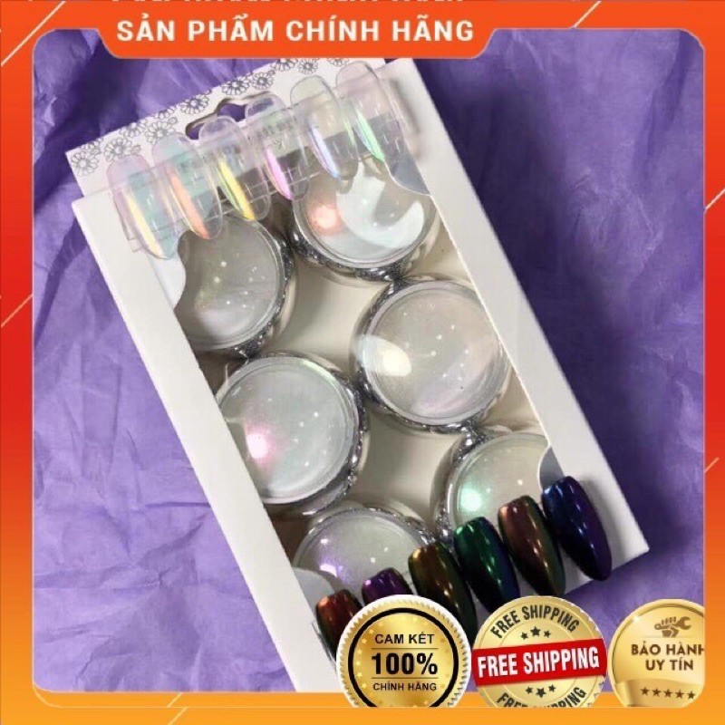 Sét tráng gương Ngọc trai 6 màu, tráng gương ngoc trai