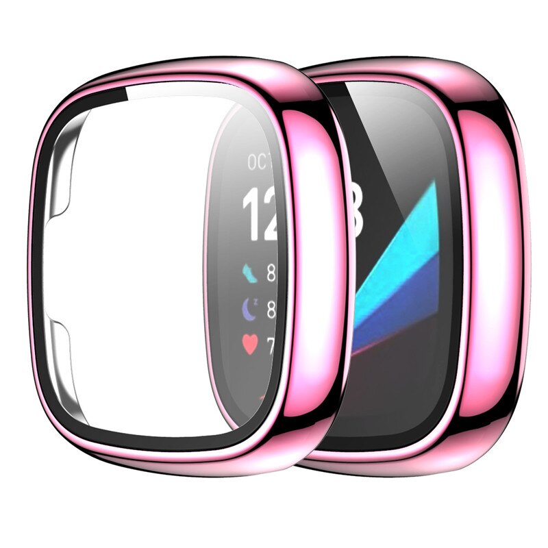 Ốp Điện Thoại Kính Cường Lực Pc Bảo Vệ Toàn Diện 360 Độ Cho Fitbit Versa 3