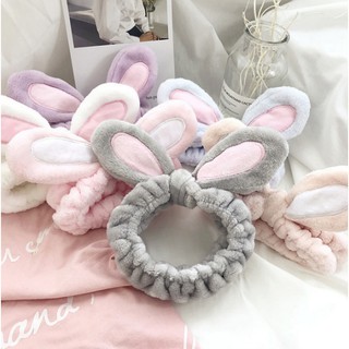 [Mẫu Mới] Băng Đô Vải Nhung Nơ Tai Thỏ Cực Xinh