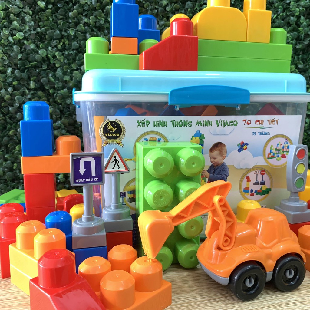 Đồ Chơi Xếp Hình 70 Chi Tiết Nhiều Màu Sắc An Toàn Cho Bé