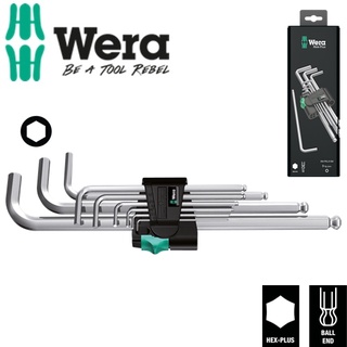 Bộ lục giác đầu bi Wera 05073391001 950/9 Hex-Plus 1 SB L-key gồm 9 cái