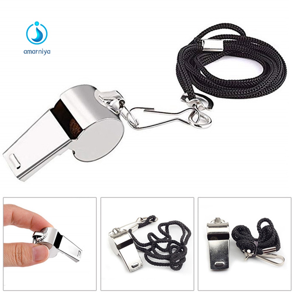 Hàng Có Sẵn Hàng| Còi Thể Thao Khẩn Cấp Có Dây Đeo Cổ Bằng Thép Không Gỉ