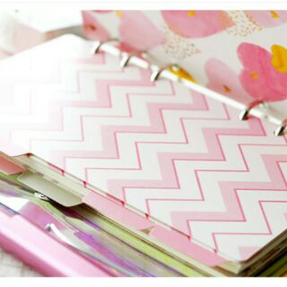Set 5 tab phân trang cho sổ planner bìa còng