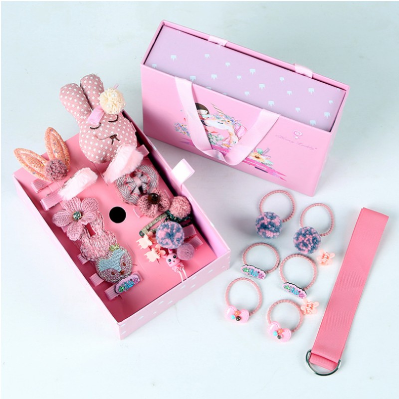 HỘP NƠ BUỘC TÓC 18 MÓN CHO BÉ GÁI SIÊU XINH