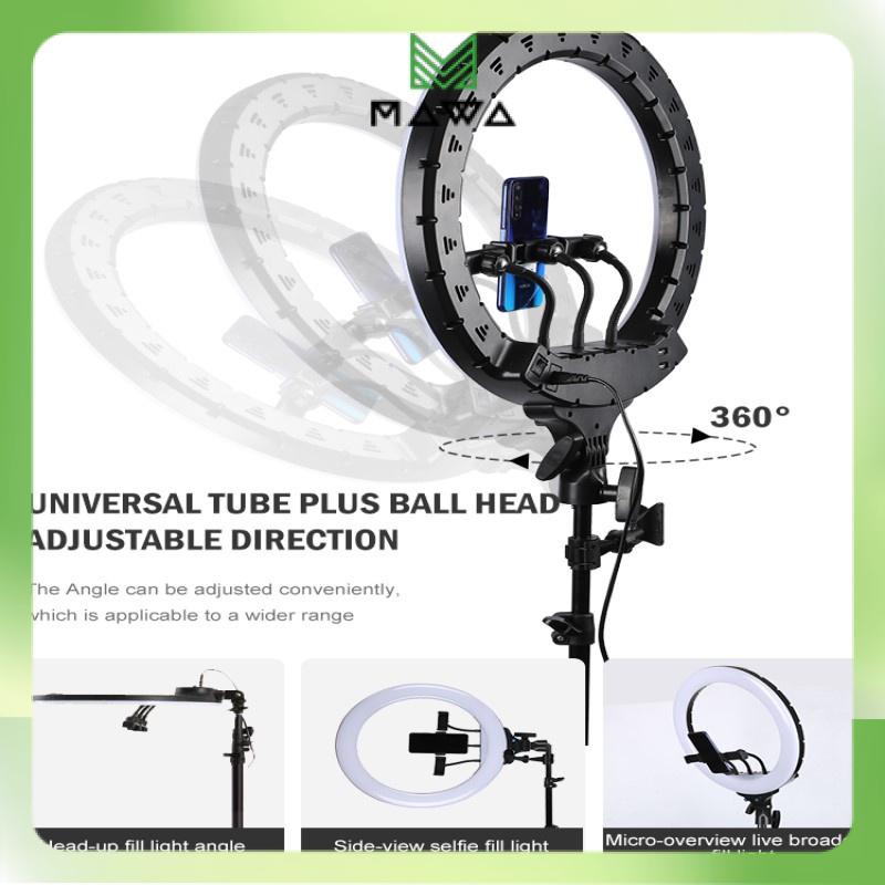 Tripod + Đèn led Livestream HQ-18 (45cm) phụ kiện hỗ trợ quay video, livestream, tặng kèm chân đèn 2m