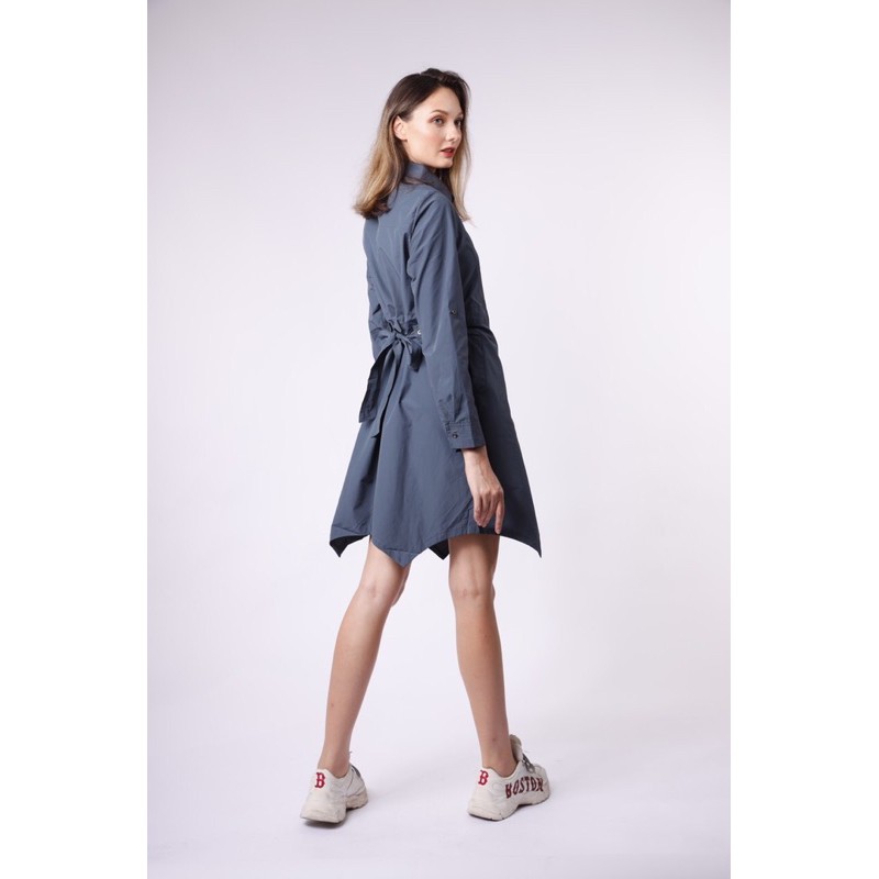Đầm dài tay trench coat xuất khẩu
