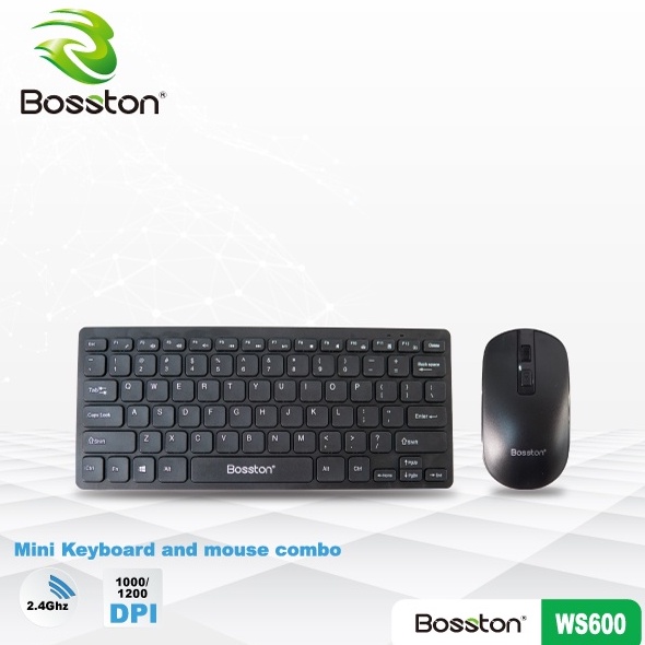 Combo ko dây bàn phím + chuột mini Bosston WS600 cho văn phòng, sinh viên [Chính hãng]