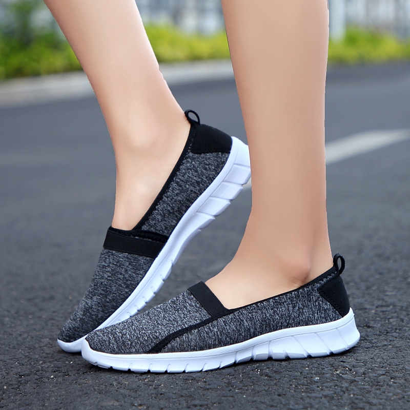 Giày sneaker lười phong cách thể thao dùng chạy bộ cho nữ