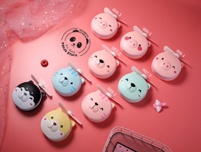 GƯƠNG CON HEO/Gấu CÓ ĐÈN QUẠT 3in1 -dc3747 | BigBuy360 - bigbuy360.vn