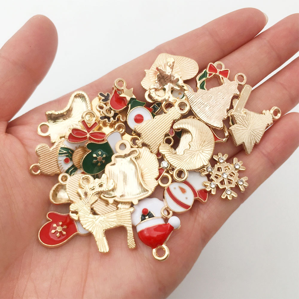 Set 38-50 Mặt Vòng cổ Hình Người Tuyết / Chuông / Tuần Lộc / Ông Già Noel / Cây Thông Giáng Sinh