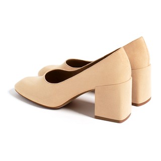 Giày da lộn đế vuông Zara