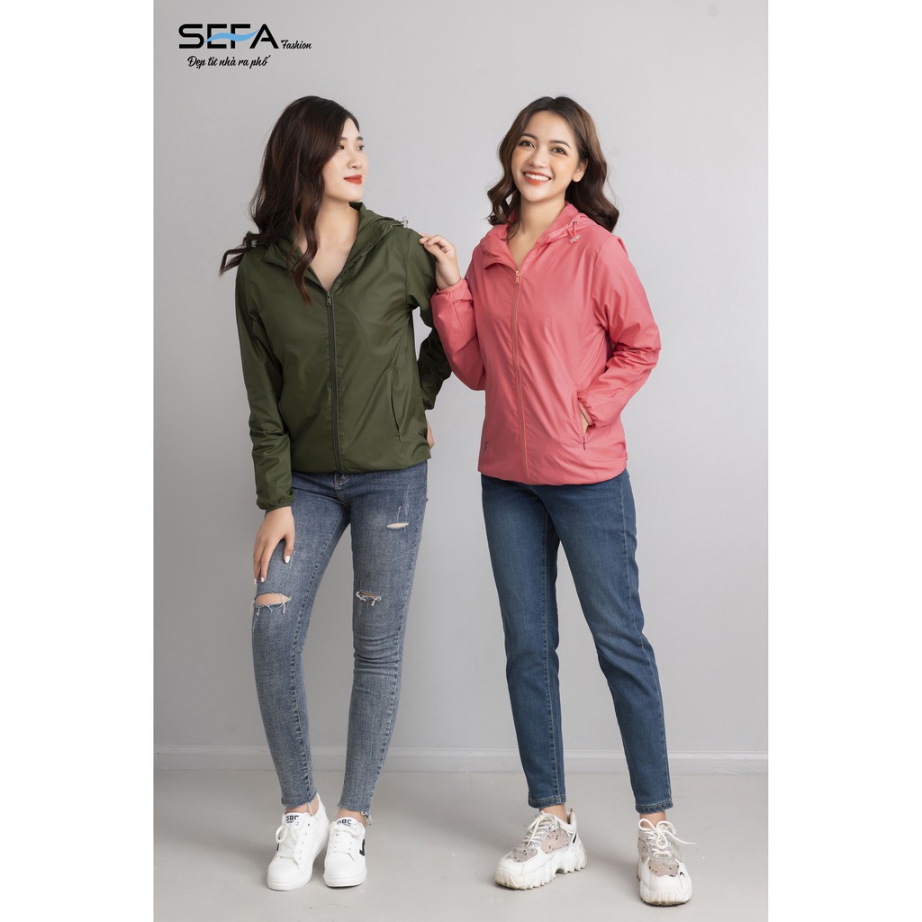 Áo gió nữ vân SEFA hai lớp | BigBuy360 - bigbuy360.vn