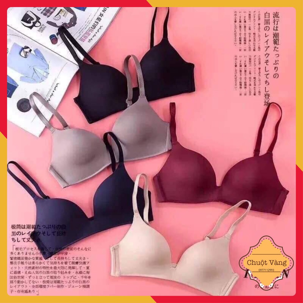 Áo lót đúc Nhật trơn không gọng đệm mỏng