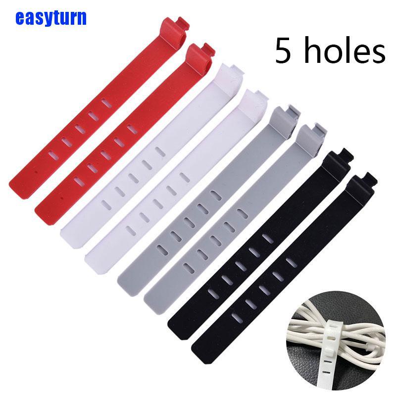 Set 2 kẹp quấn dây cáp sạc/ tai nghe bằng silicon tiện dụng cho điện thoại