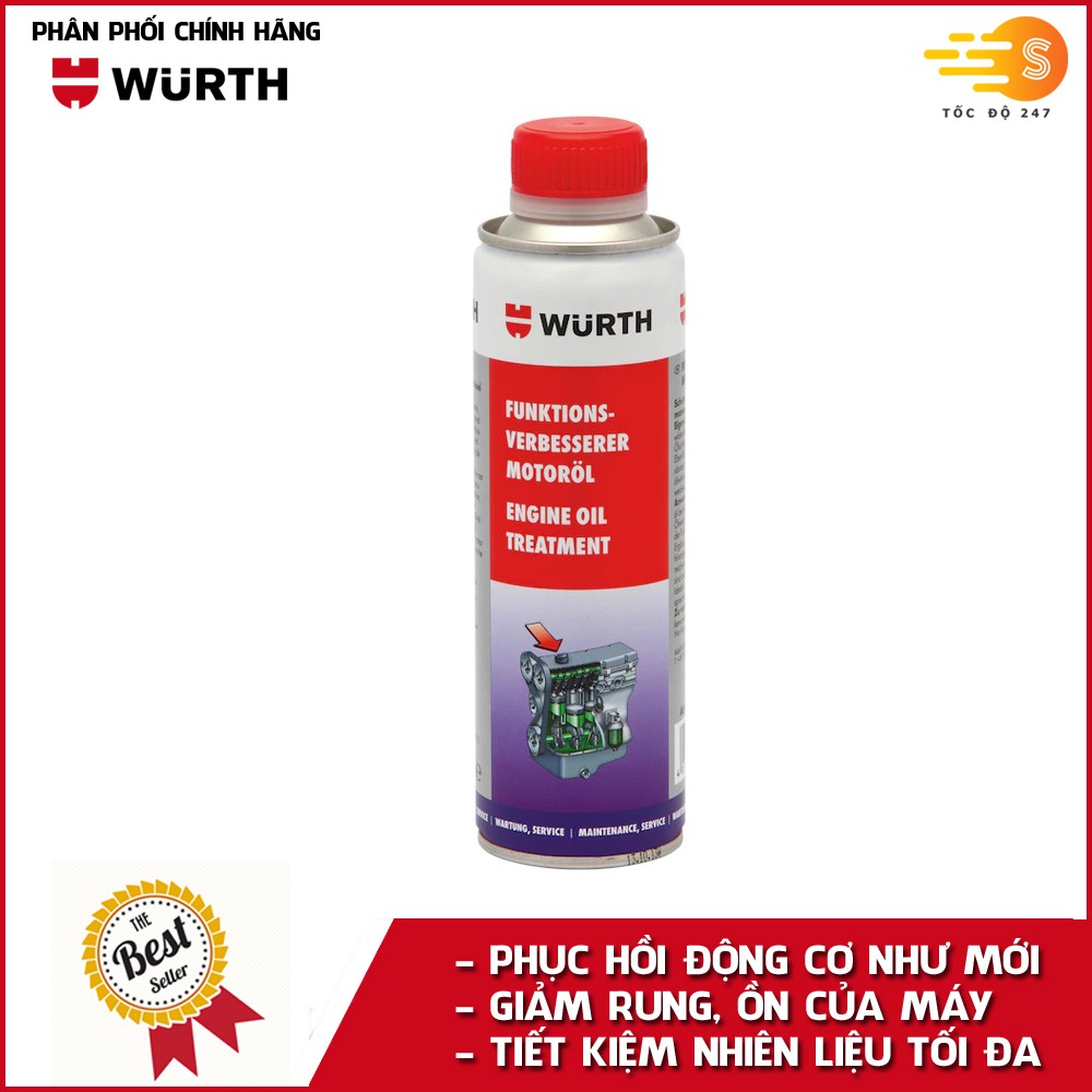 Phụ gia nhớt bảo dưỡng động cơ cao cấp Wurth WU-PGN300