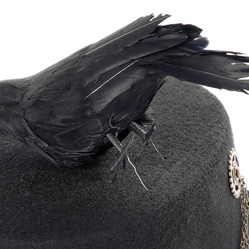 Mũ Jazz Bằng Kim Loại Màu Đen Phong Cách Cổ Điển Thời Trang Unisex