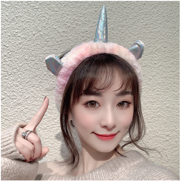 Băng đô cài tóc phong cách kỳ lân nhiều màu sắc dễ thương phong cách Hàn Quốc