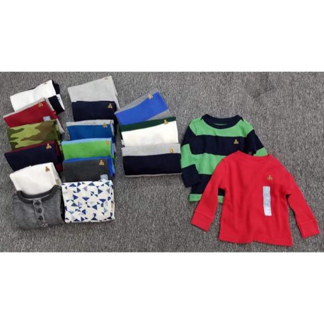 Áo dài tay bé trai bé gái baby Gap xuất xịn set 3 áo