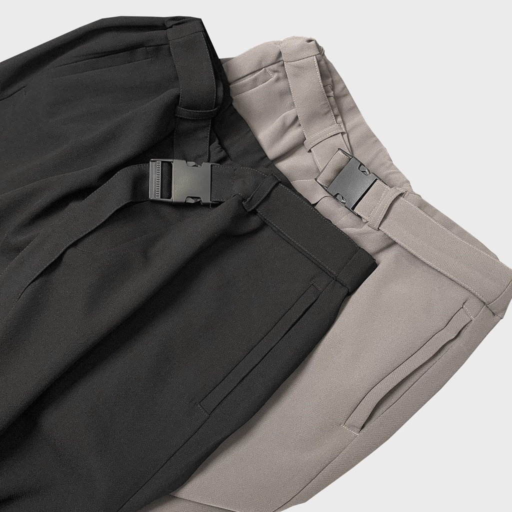 Quần ống rộng nam nữ khóa bấm City Cycle - Quần vải trơn cao cấp Unisex ống suông Local Brand