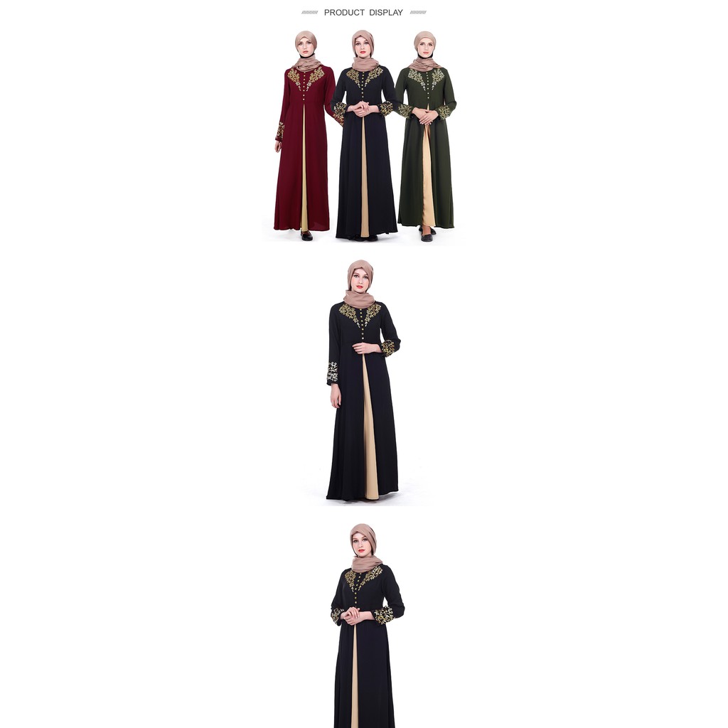 Đầm Maxi Dài Tay In Họa Tiết Phong Cách Hồi Giáo Cho Nữ | BigBuy360 - bigbuy360.vn