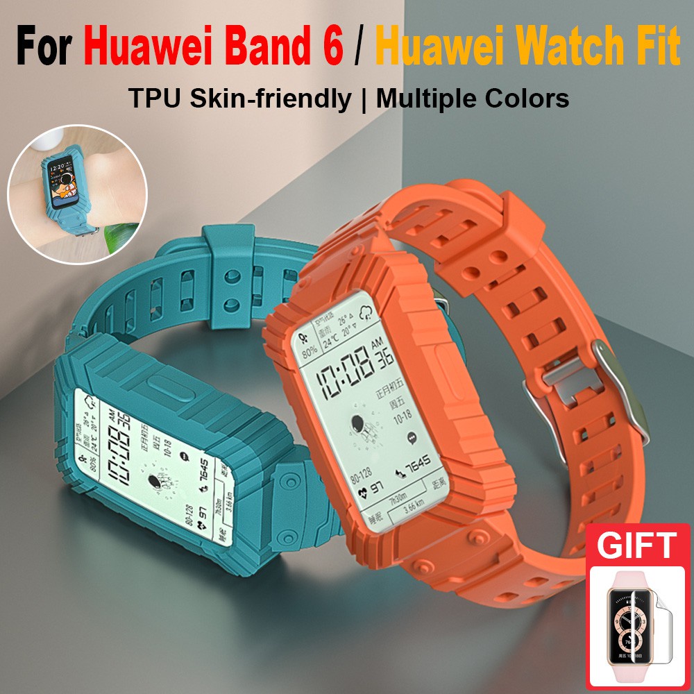 Silicone Dây Đeo Silicon Thay Thế Cho Đồng Hồ Thông Minh Huawei Band 6 / Huawei Watch Fit / Honor Band 6