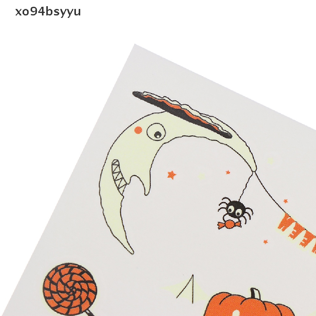 Hình Xăm Dán Tạm Thời Họa Tiết Halloween Phát Quang xo94bsyyu