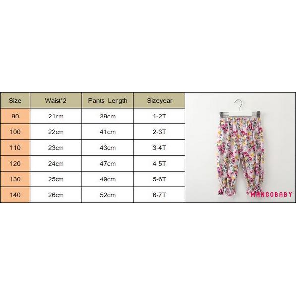 Quần Legging Cotton In Hoa Cho Bé Gái