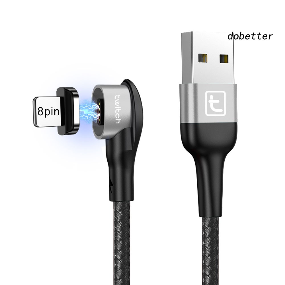 DOH_3A Magnetic Elbow Micro USB Type C Quick Charging Cable for iPhone Android Phone