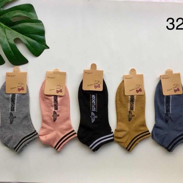 1 đôi tất nữ cổ ngắn cotton mã - BOY LONDON