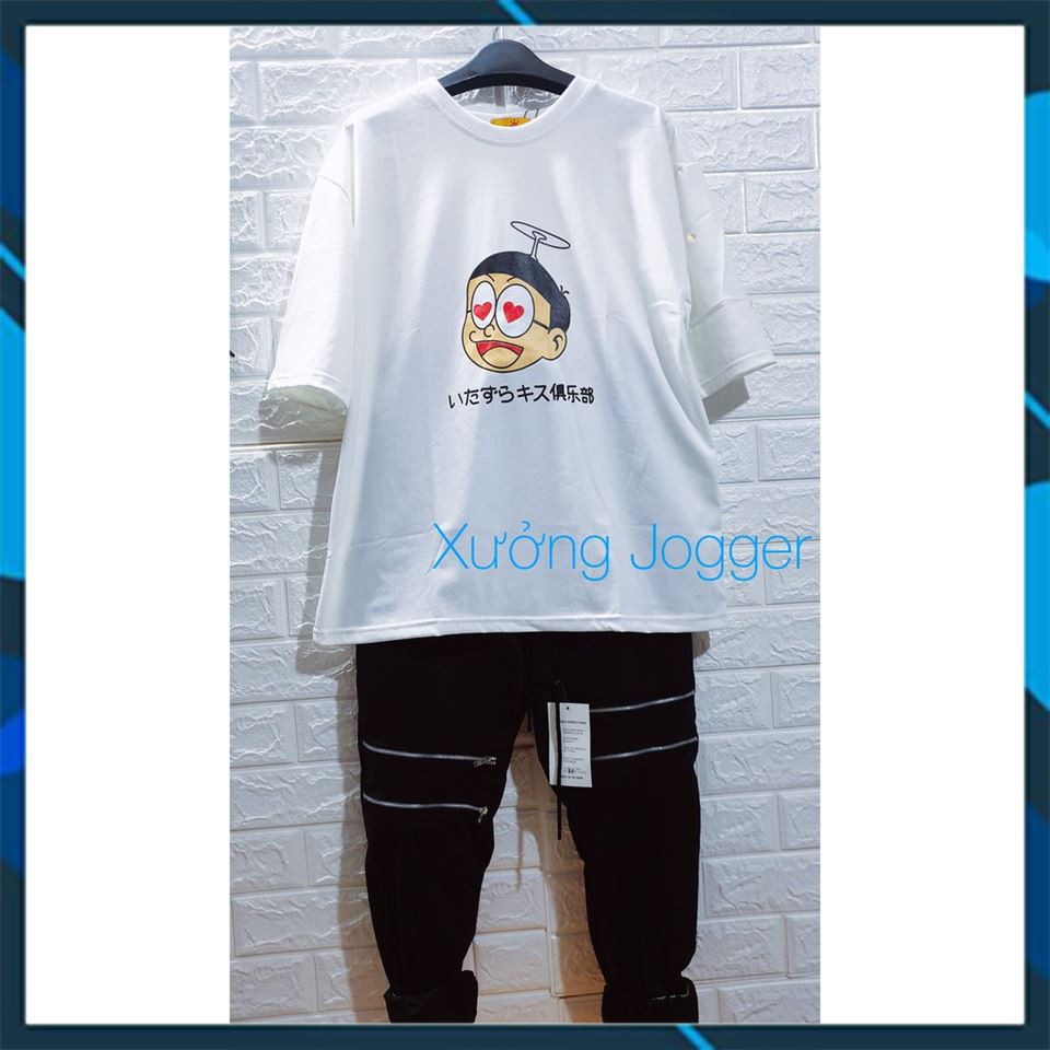 Set Quần Áo Trắng Đen Nobita Mịn Đẹp