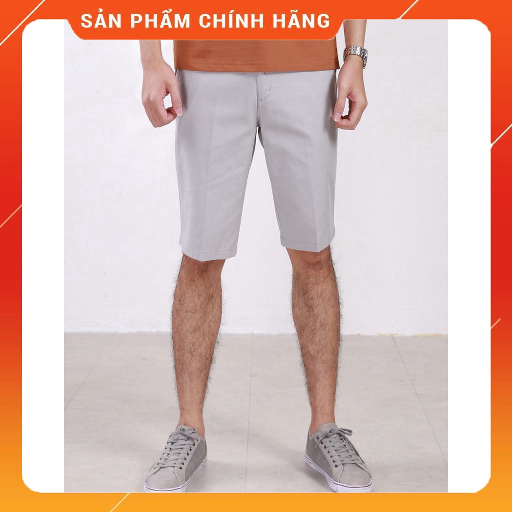 (Aristino chính hãng) Quần sooc Nam Regular Fit Aristino ASO046S8 màu xám 48, Quần short kaki