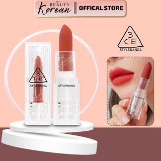 Son thỏi lì 3CE Vỏ Trong Suốt Cho Làn Môi Mịn Màng Ẩm Mượt 3.5g. Dưỡng Môi Căng Bóng