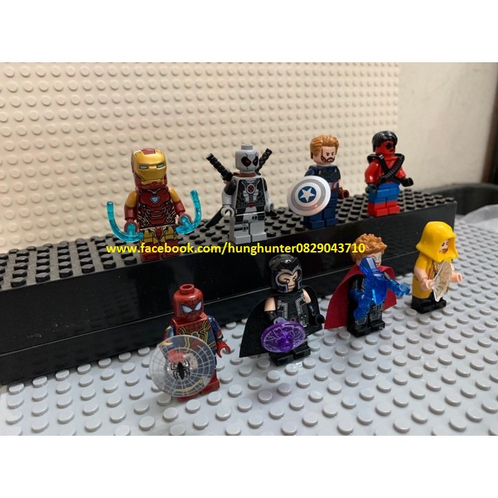 Lego Marvel Minifigures Superheroes nhân vật : Thor Ironman Acient One Captain America Red Hulk Deadpool Magneto SY