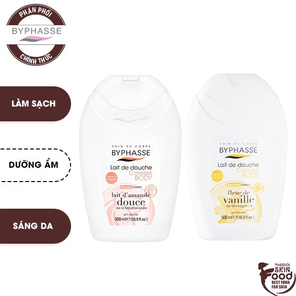 [500ml] Sữa Tắm Dưỡng Da Dịu Nhẹ Byphasse Caresse Shower Cream