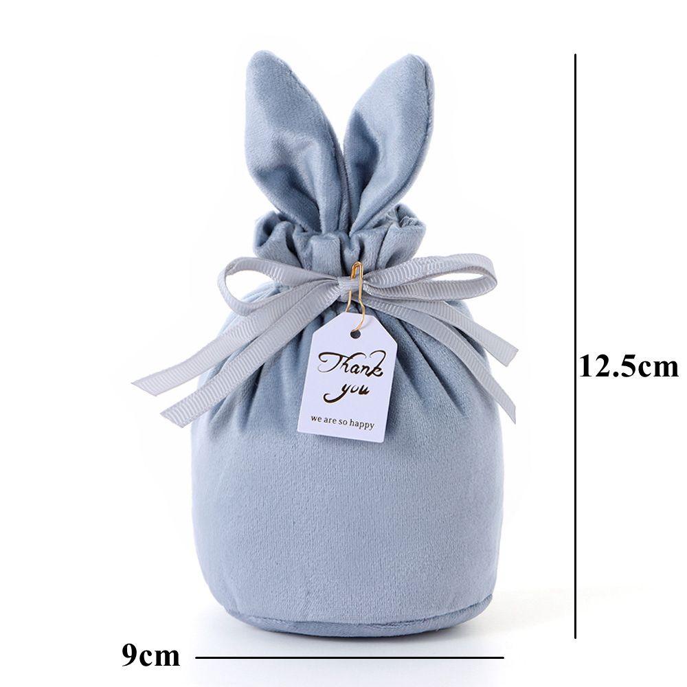 YEW Túi Đựng Kẹo Hình Tai Thỏ Bằng Vải Flannel Dễ Thương