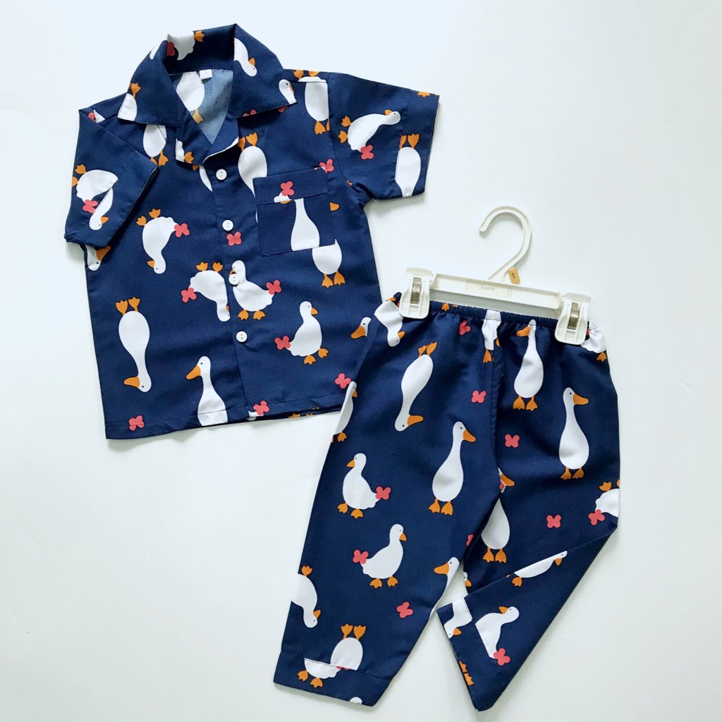 Pijama tay ngắn cho bé vải kate thái size 10-45kg nhiều mẫu