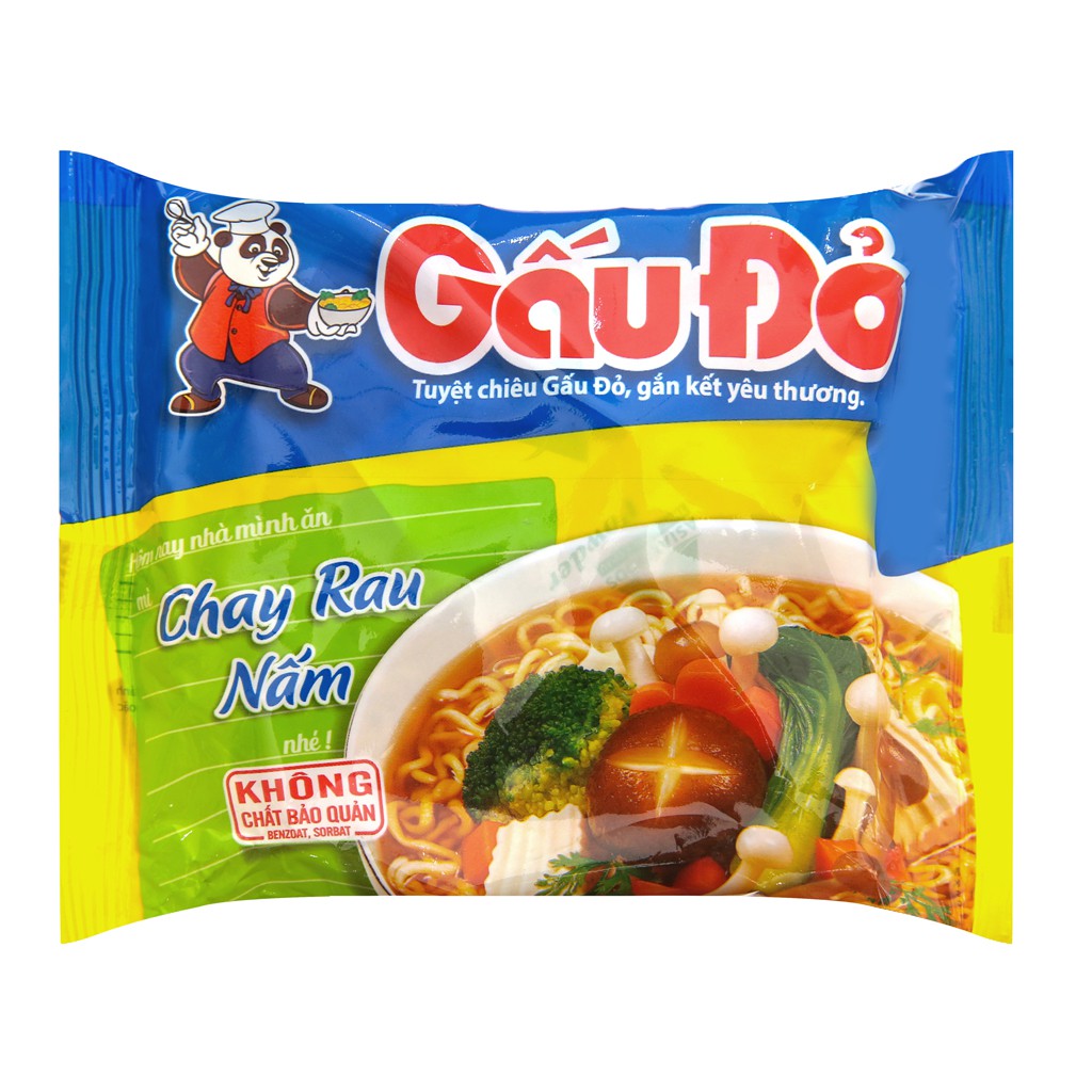 Mì Gấu Đỏ gói 64g nhiều hương vị