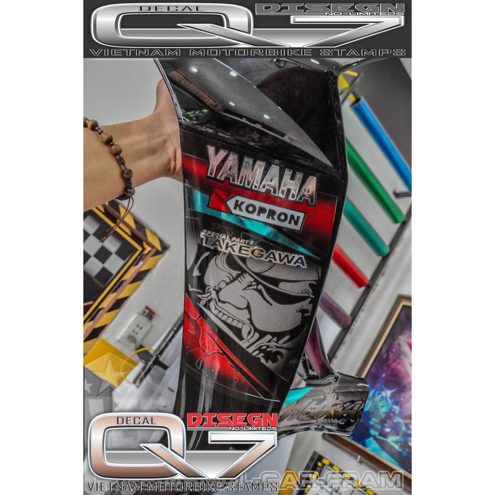 Tem Rời Sirius 110 SAMURAI XANH ĐEN