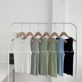 Áo tank top len gân mềm co giãn